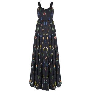 Em and Shi Midnight Botanica Tiered Dress
